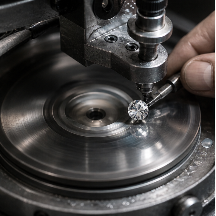 Gemstone cutting.