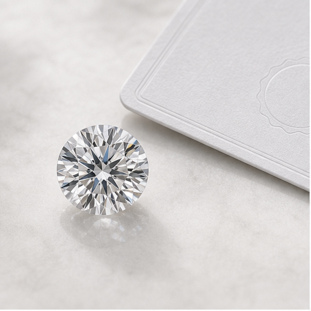 Round brilliant diamond.