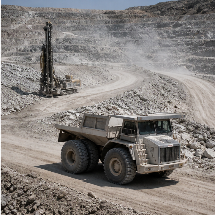Mining machinery.